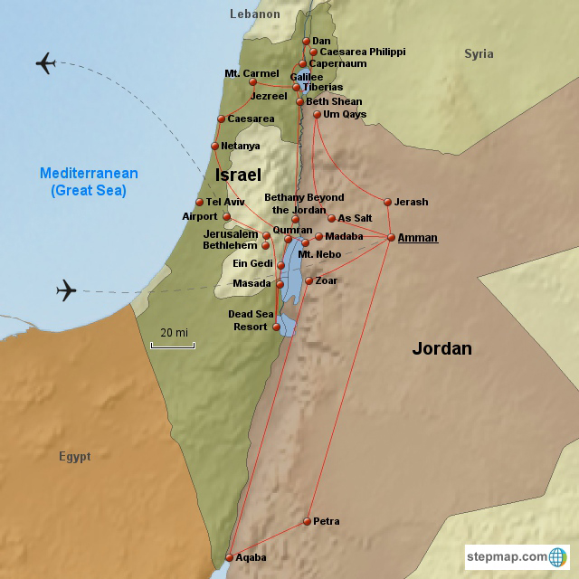 israel tours from jordan