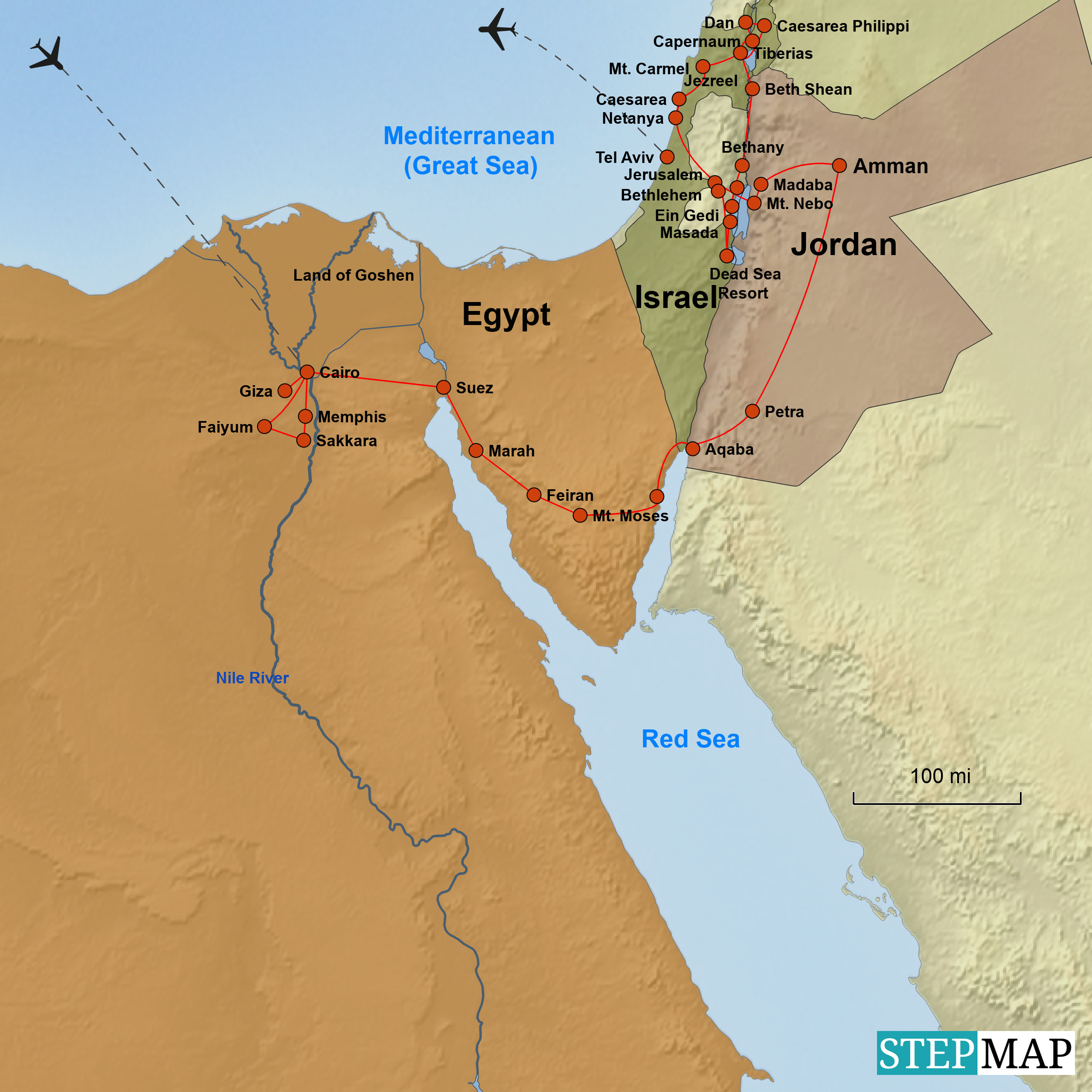 egypt jordan jerusalem tour