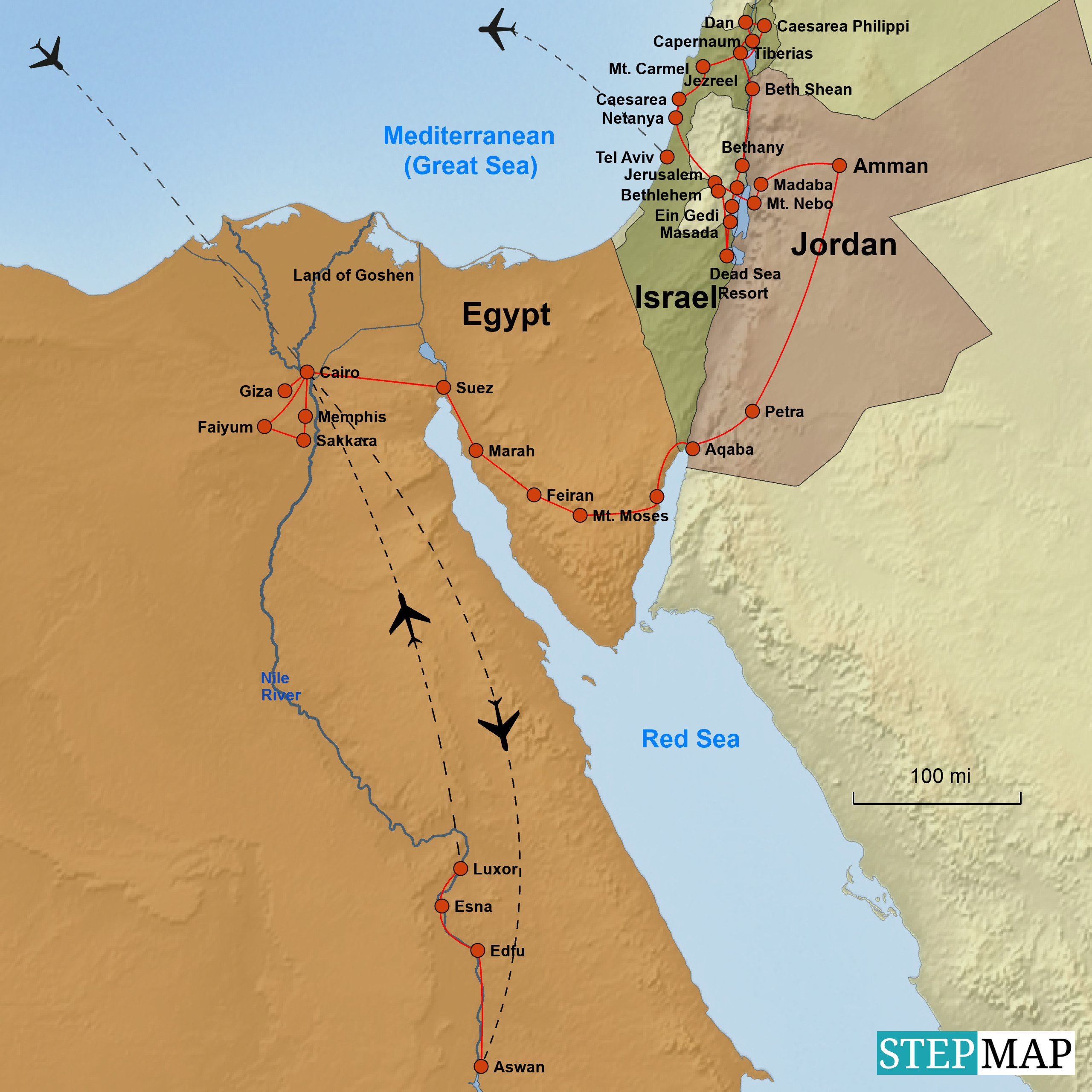 israel to egypt travel