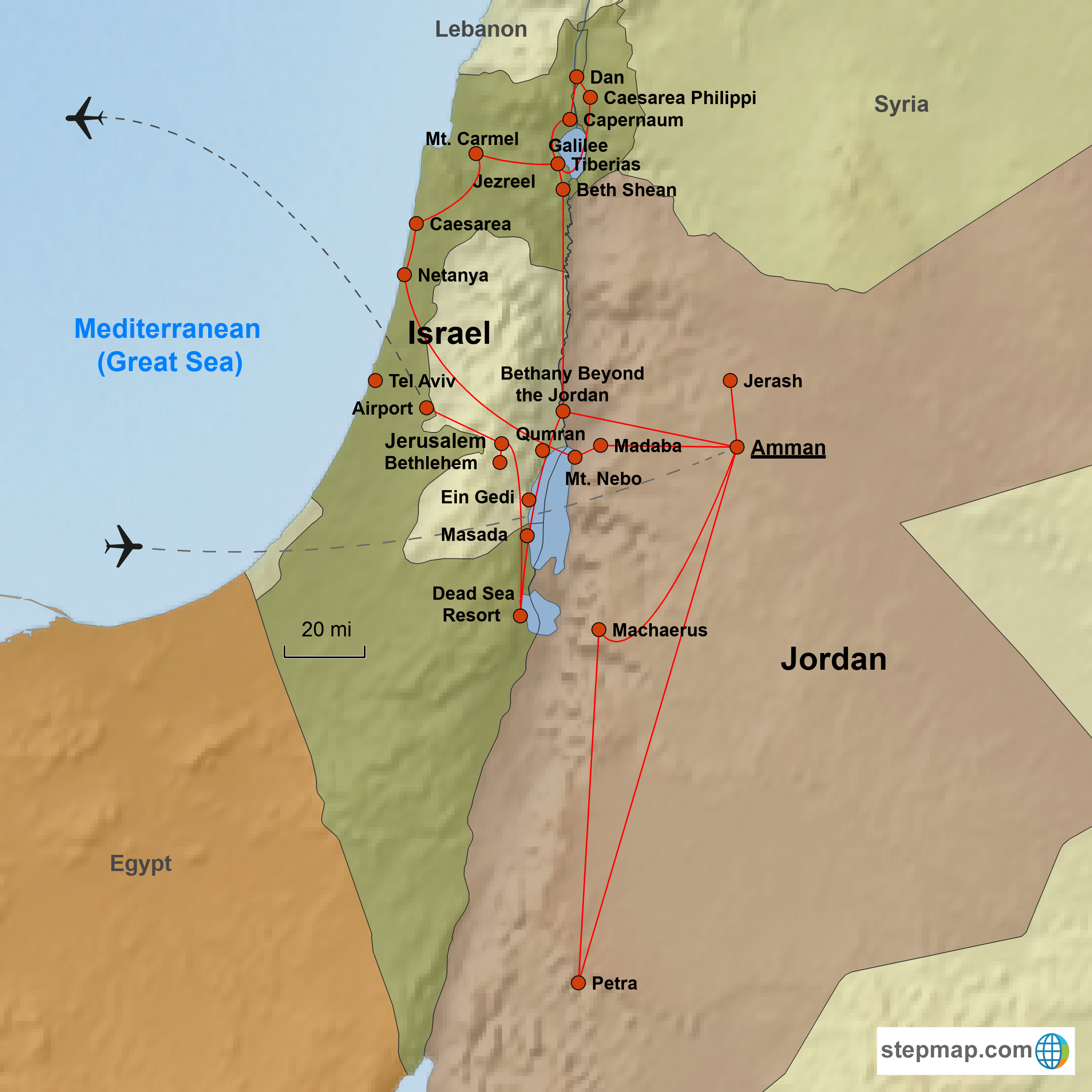 azur tours jordan izrael