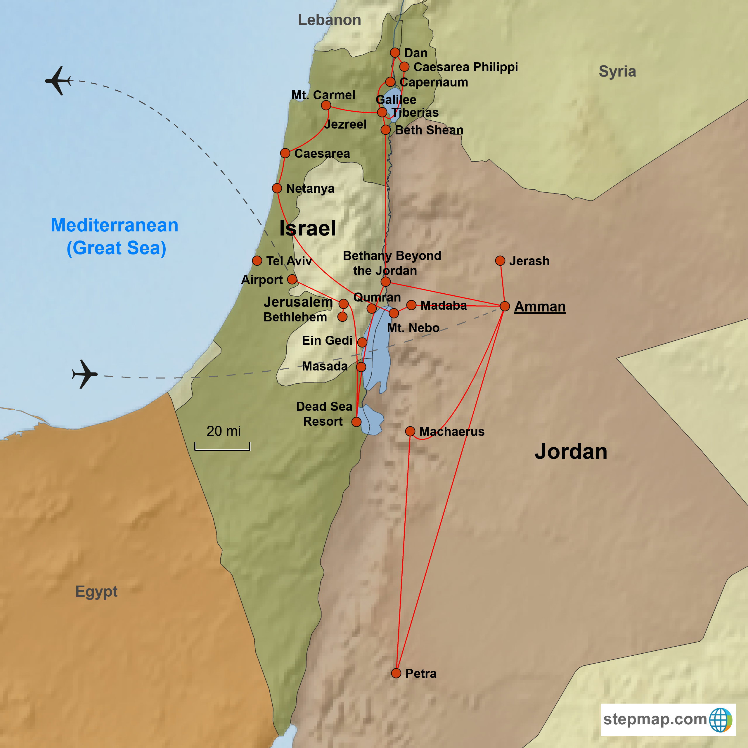 escorted tours of israel and jordan