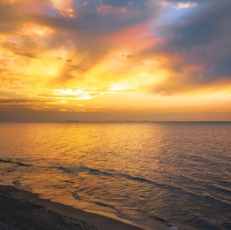 mediterranean sea sunset, Israel